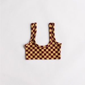 ARQ checkered wide strap bra
